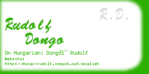 rudolf dongo business card